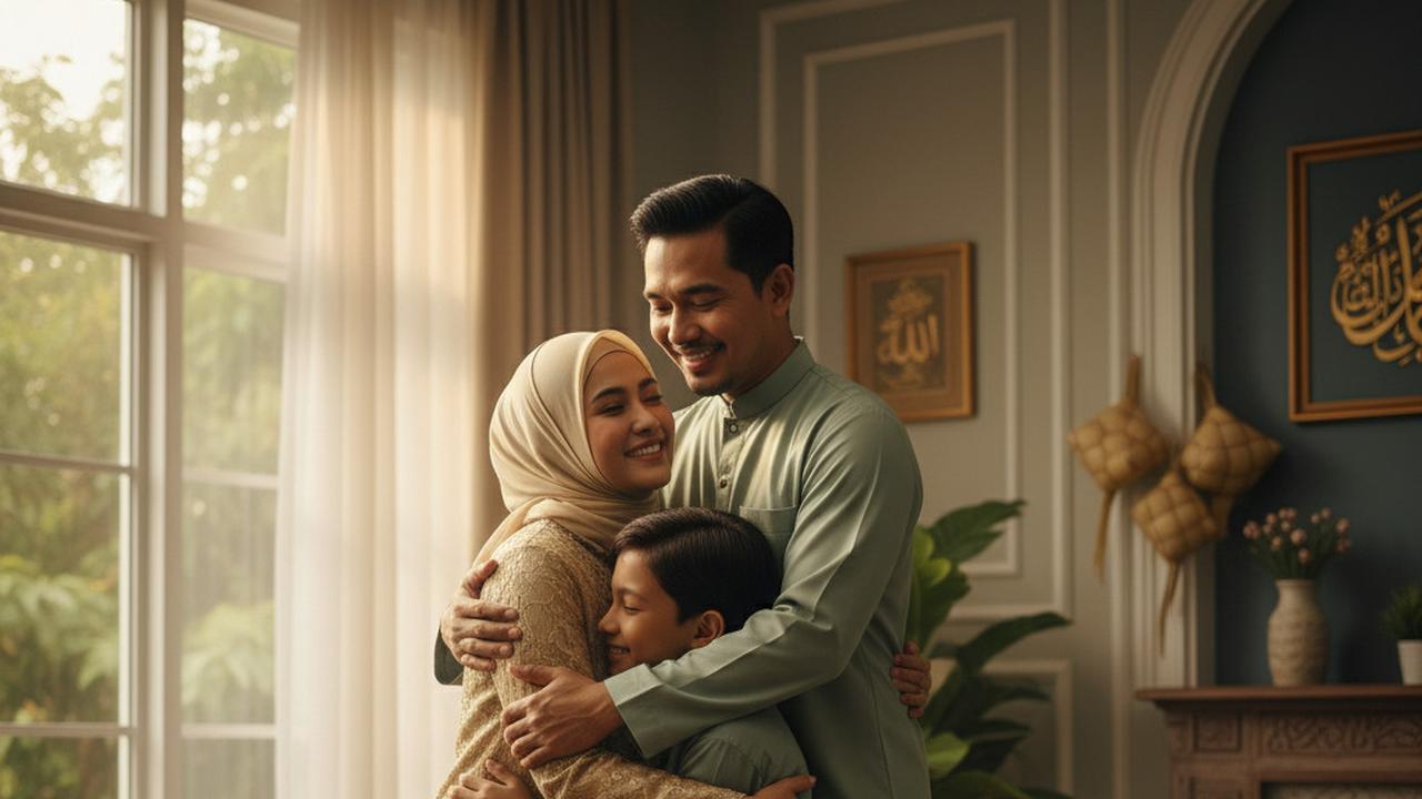 Prompt AI Foto Keluarga Muslim: Tampilan Modest Fashion, Hangat, dan Penuh Kedamaian
