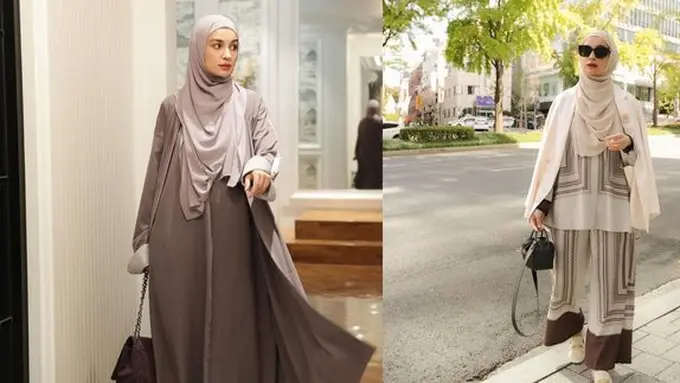 Potret anggun Shireen Sungkar dalam balutan hijab syar'i. (credit:instagram.com/shireensungkar)