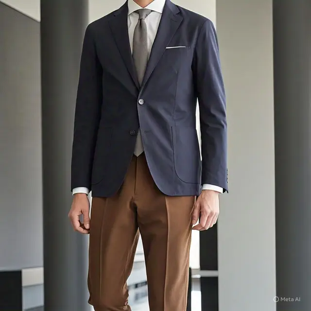 Celana Kain Coklat dengan Blazer