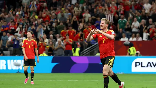 Selebrasi pemain Belgia saat mencukur Selandia Baru di Piala Dunia 2026 (AFP)