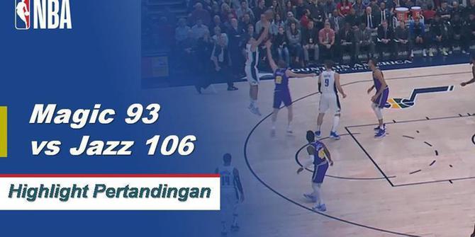 Cuplikan Pertandingan NBA : Magic 93 VS Jazz 106