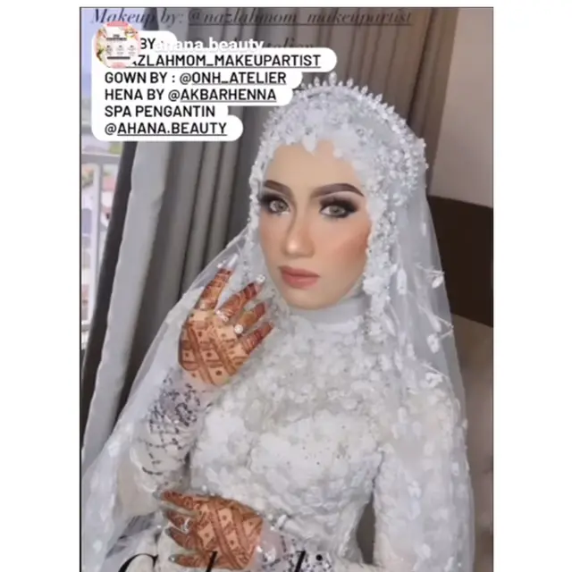 6 Potret Detail Makeup Amira Karaman Istri Reza Zakarya dari Lamaran hingga Nikah