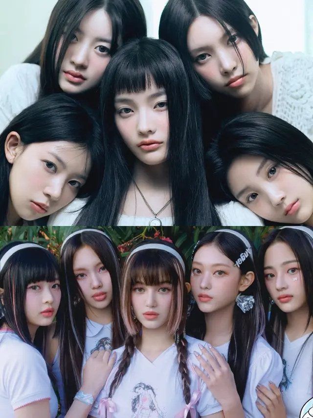 ILLIT dan NewJeans. (Belift Lab dan Ador via Soompi)