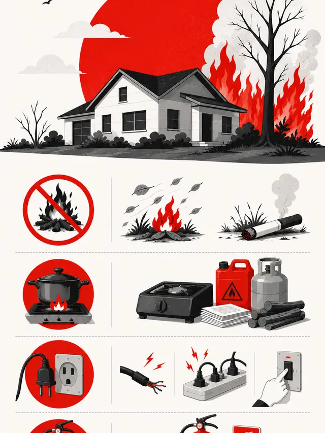 Infografis: Tips Mencegah Kebakaran Saat Musim Kemarau.