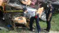 Kecelakaan di Bumiayu. (Liputan6.com/Fajar Eko Nugroho)