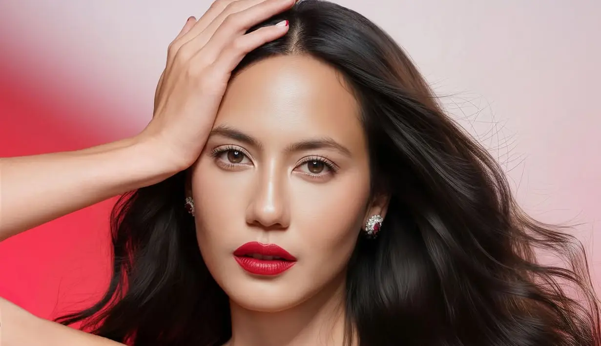 Fotografer Hariono Halim memotret sempurna figur Pevita Pearce yang anggun dan elegan. Dengan rambut panjang yang digerai dengan penataan soft wavy [@pevpearce]