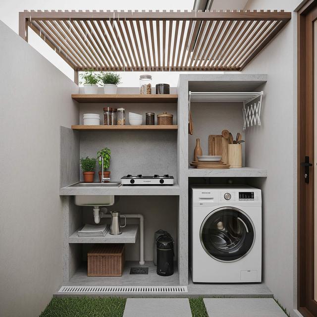 15 Desain Dapur Kecil dan Area Laundry dalam Satu Ruang untuk Hunian ...