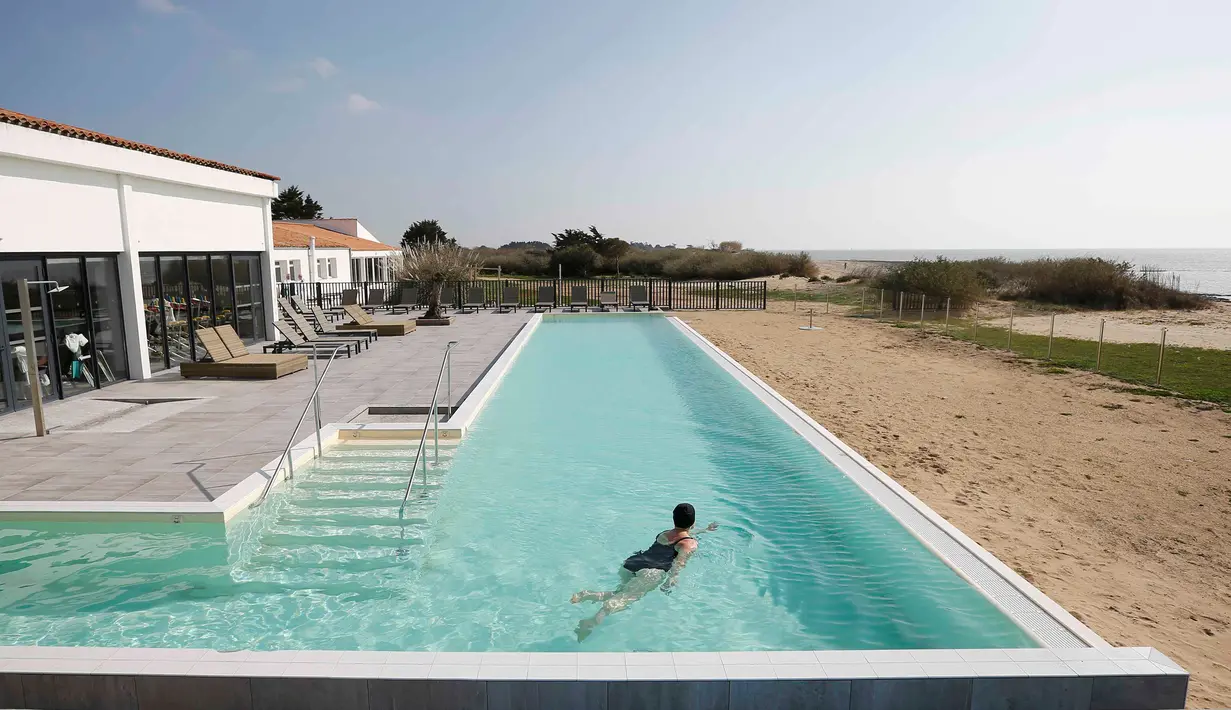 Hotel Atalante, Sainte-Marie-de-Re, Perancis, (14/03/2016). Tempat ini nantinya akan menjadi tempat tinggal Timnas Sepakbola Spanyol. pada gelaran Euro 2016 di Perancis. (REUTERS / Stephane Mahe)
