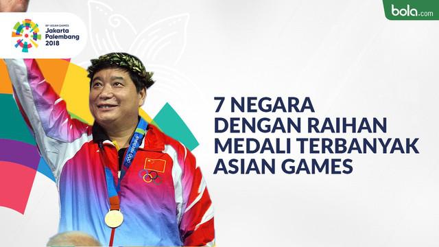 Berita video 7 negara peraih medali Asian Games terbanyak. Indonesia di posisi ke-12.