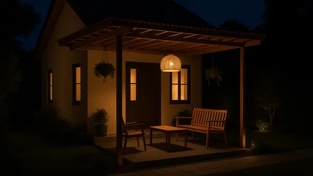Model Rumah 6x12 dengan Kanopi Kayu/Ilustrasi gambar oleh AI