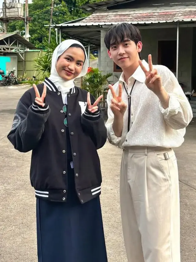 Gaya kerudung Xaviera Putri Clash of Champions. [@xavieraaputri]