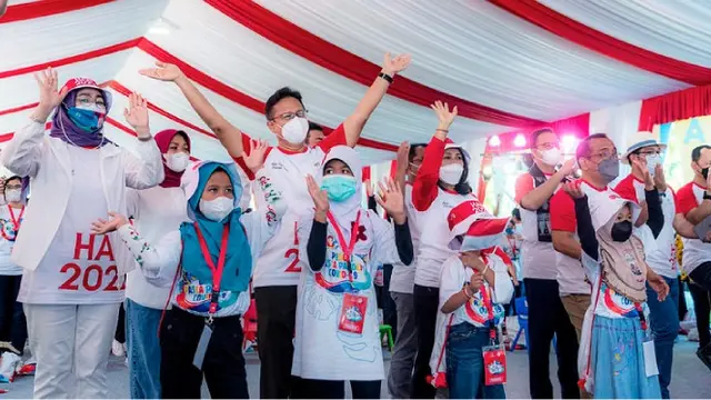 Menteri Kesehatan Republik Indonesia, Budi Gunadi Sadikin di Peringatan hari Anak Nasional (HAN) 2022 (Foto: Dokumentasi Kementerian Kesehatan Republik Indonesia)