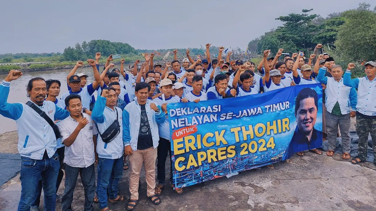 Nelayan di Jatim dukung Erick Thohir maju Pilpres 2022. (Ist)