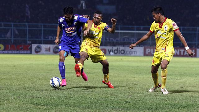 Laga Arema Cronus vs Sriwijaya FC (Liputan6)