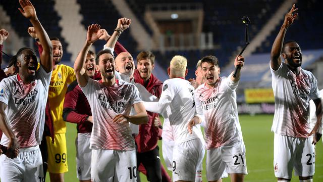 Kegembiraan Pemain AC Milan Rebut Tiket Liga Champions
