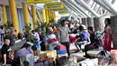 Berdasarkan pantauan Liputan6.com di lapangan, tidak terlihat adanya antrian penumpang kapal laut, baik di ruang tunggu maupun di loket-loket pembelian tiket, Jakarta, Rabu (23/07/2014) (Liputan6.com/Faizal Fanani)