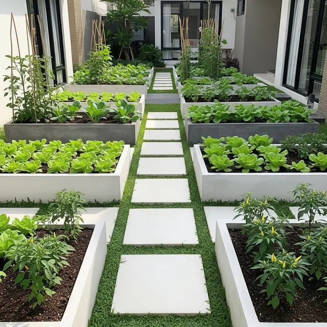 9 Inspirasi Desain Kebun Sayur Belakang Rumah, Halaman Lebih Asri dan Produktif