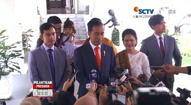 Keluarga Jokowi dalam Pelantikan Presiden 2019.  (screen capture Vidio.com)