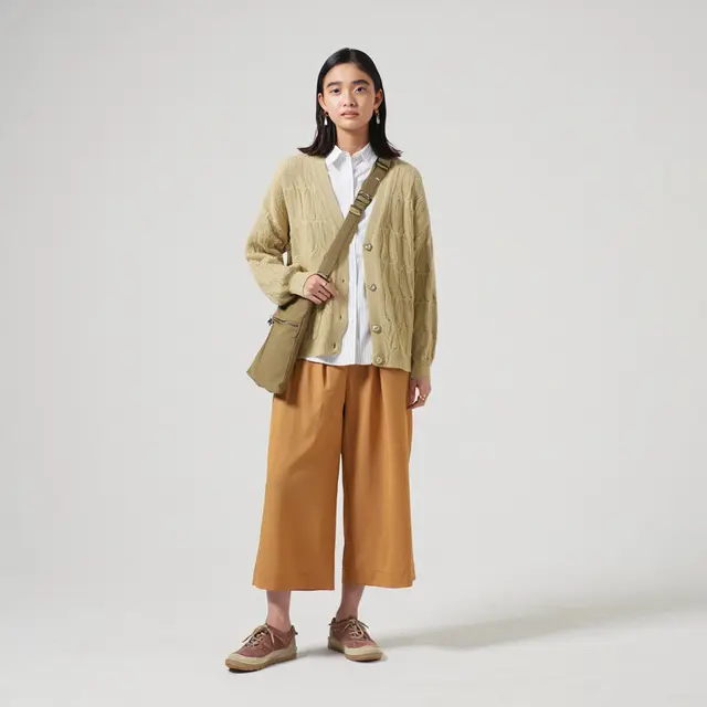 Apakah Cardigan Cocok Dengan Celana Kulot/Ilustrasi gambar oleh AI