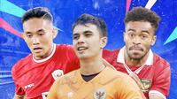 Timnas Indonesia - Rizky Ridho, Nadeo Argawinata, Yakob Sayuri (Bola.com/Adreanus Titus/Geaby Fadhilatu Sholikha)