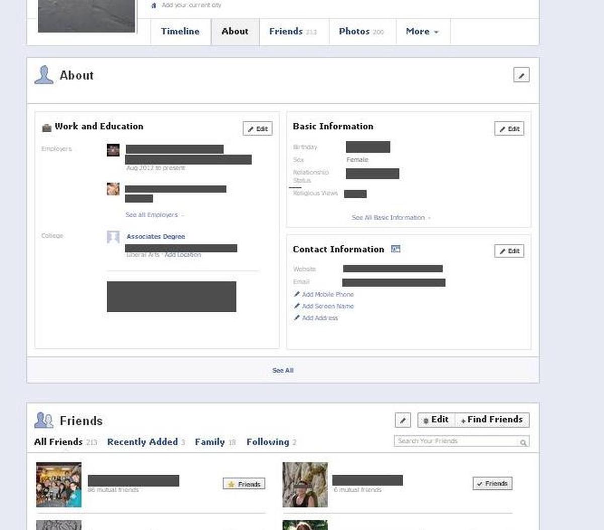 FB timeline