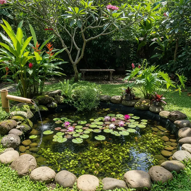 Ide Kebun dengan Saluran Air Hujan