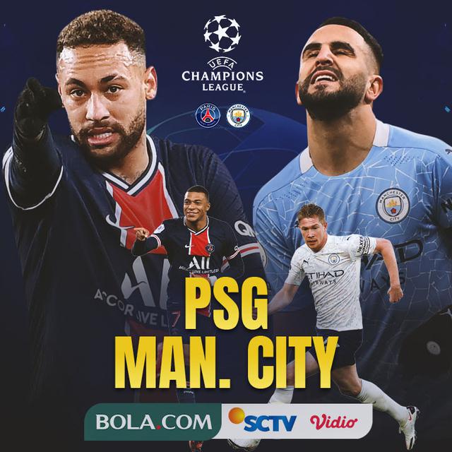 Liga Champions - PSG Vs Manchester City - Head to Head