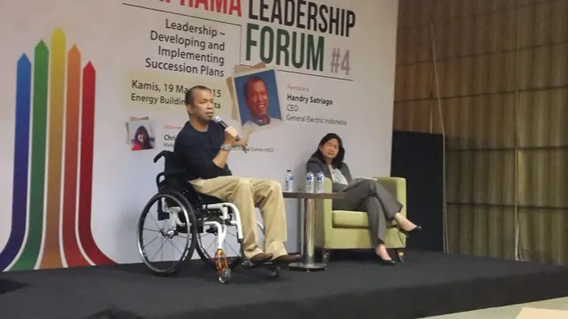 Presiden Direktur General Electric (GE) Indonesia, Handy Satriago dalam acara "Leadership : Developing & Implementing Succession Plans".