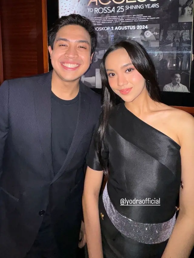 Lyodra saat Gala Premier Film Dokumenter Rossa.