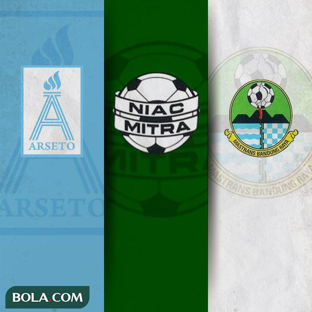 Ilustrasi - Logo Klub Arseto Solo, Niac Mitra, Martrans Bandung Raya