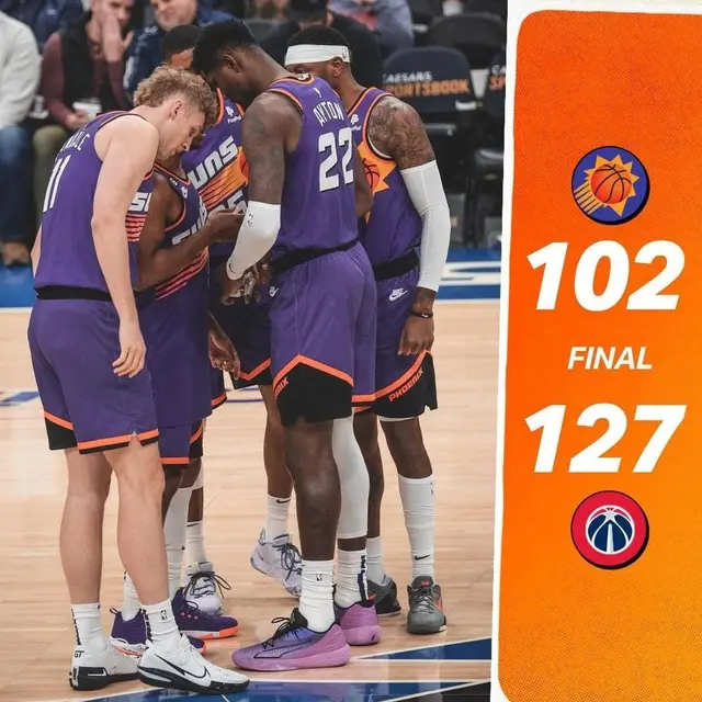 Foto: Skor Phoenix Suns vs Washington Wizard