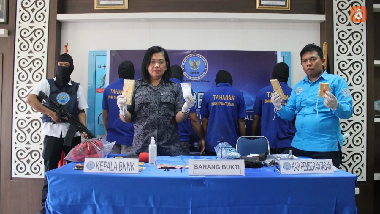 Konferensi pers BNNK Tana Toraja (Liputan6.com/Istimewa)
