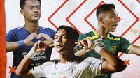 Liga 1 - Pratama Arhan, Saddam Gaffar, Rizky Ridho (Bola.com/Adreanus Titus)