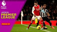 Berita Motion grafis jadwal lengkap Liga Inggris 2022/2023 pekan ke-35. Newcastle United akan menjamu Arsenal yang sedang berjuang merebut puncak kalsemen.