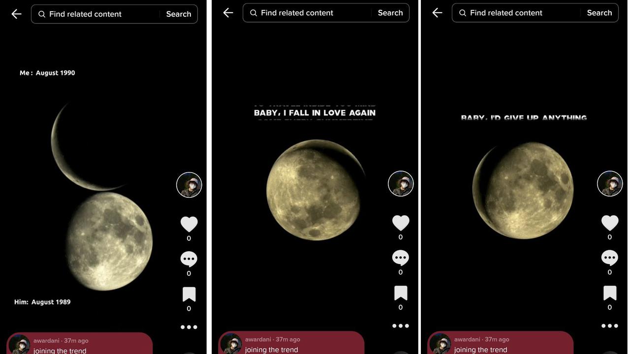 Moon Phase Trend di TikTok