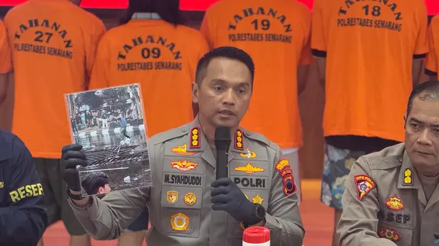 Polisi tetapkan enam tersangka Mayday yang berakhir rusuh di Semarang. (Foto: Liputan6.com/Polda Jateng)