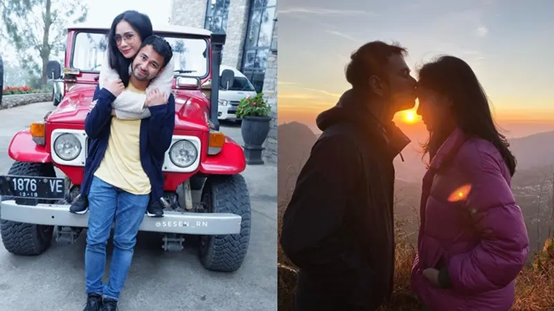 6 Gaya Raffi dan Nagita Liburan di Bromo, Naik Jeep Hingga Foto Mesra di Puncak Gunung