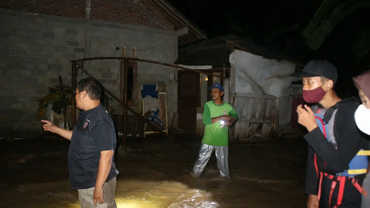Banjir di Grumbul Karet, Kelurahan Sumpiuh, Banyumas, Jawa Tengah. (Foto: Liputan6.com/Tagana Banyumas)