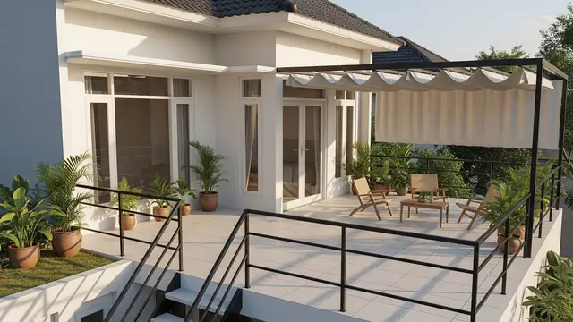 contoh rumah 1 lantai dengan rooftop minimalis biaya terjangkau