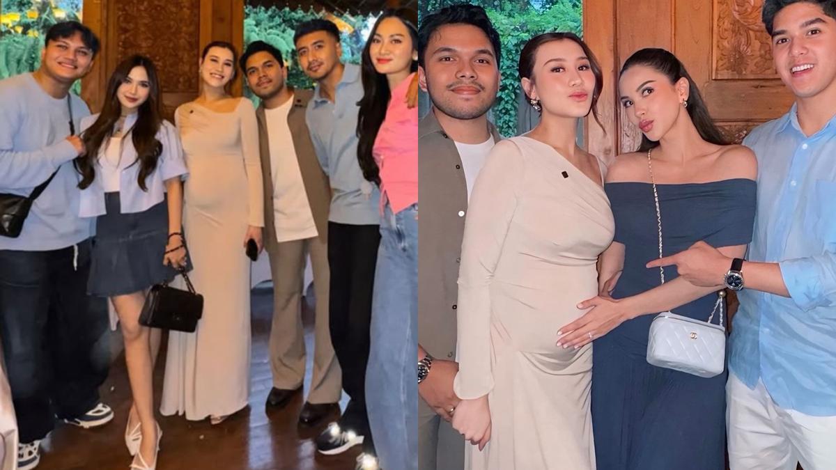 Gaya Couple Serba Biru Alyssa Daguise-Al Ghazali hingga Mahalini Raharja-Rizky Febian di Gender Reveal Anak Aaliyah Massaid
