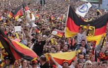 Ekspresi fans Jerman tiap gol