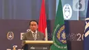 Menteri Pemuda dan Olahraga RI ( Menpora) Zainudin Amali memberikan sambutan pada Kongres Luar Biasa (KLB) Pemilihan PSSI di Jakarta, Sabtu (2/11/2019). Agenda KLB PSSI kali ini adalah pemilihan ketua umum, wakil ketua umum, serta 12 anggota Komite Eksekutif (Exco). (Liputan6.com/Herman Zakharia)