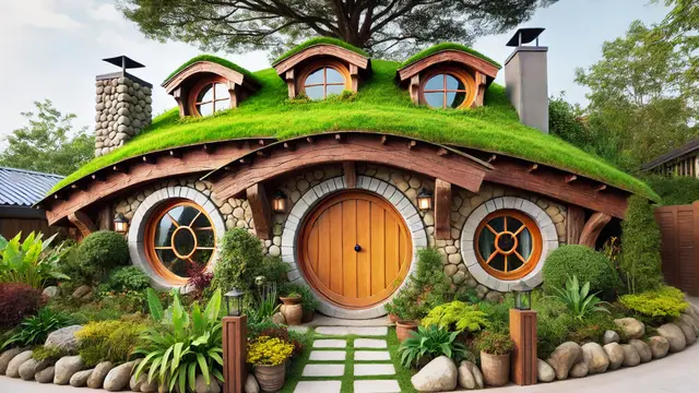 Rumah Klasik Modern Ala Hobbit (Foto: Rizka Nur Laily via ChatGPT)