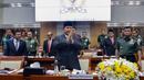 Ini menjadi rapat kerja terakhir Kementerian Pertahanan bersama Komisi I DPR untuk periode 2019-2024. (merdeka.com/Arie Basuki)
