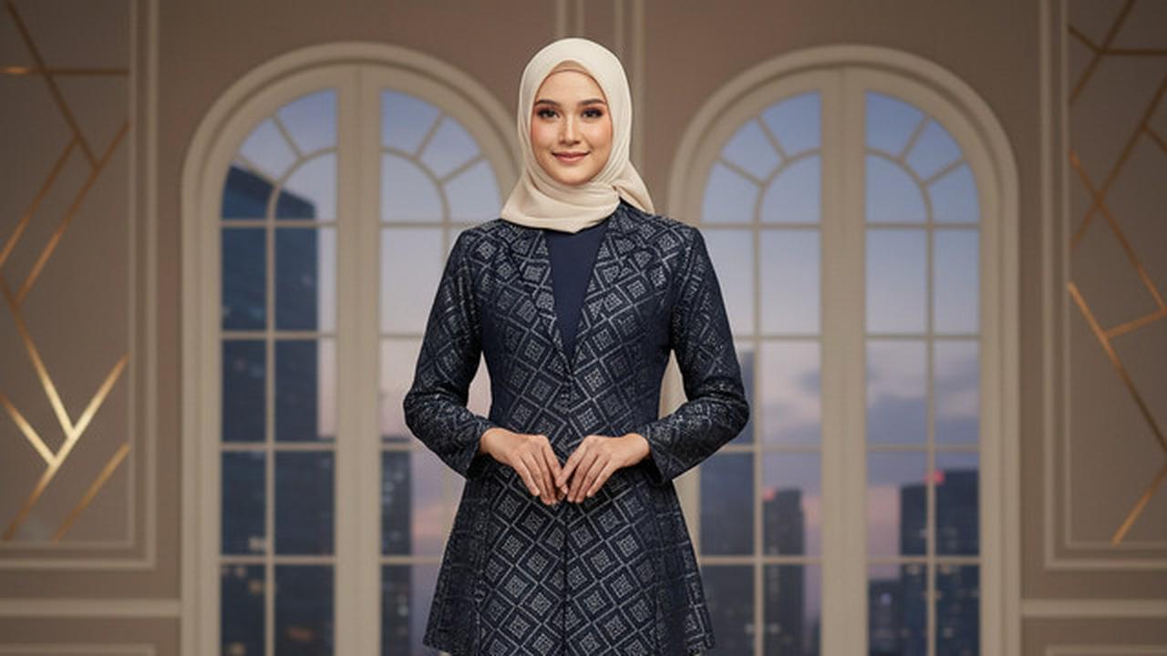 8 Warna Gamis Blazer Brokat yang Lagi Hits 2025, Elegan, Modern, dan Cocok untuk Segala Acara