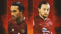 Timnas Indonesia - Ezra Walian dan Marc Klok (Bola.com/Lamya Dinata/Adreanus Titus)