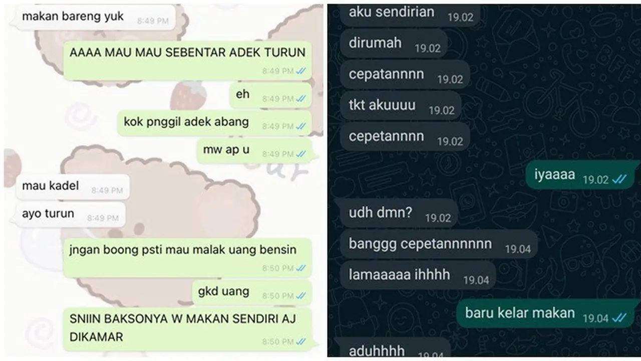 7 Isi Chat Kakak dan adik Ini Bikin Senyum Sendiri