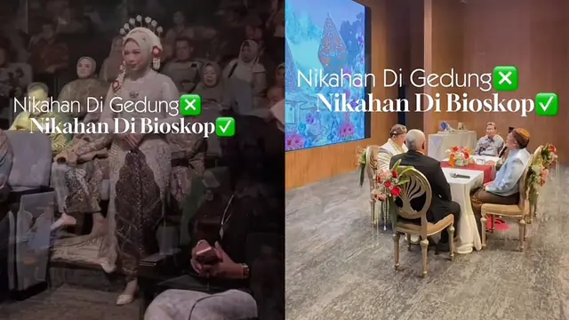 Pernikahan unik di dalam bioskop berlokasi di Hotel Trimbesi BSD.