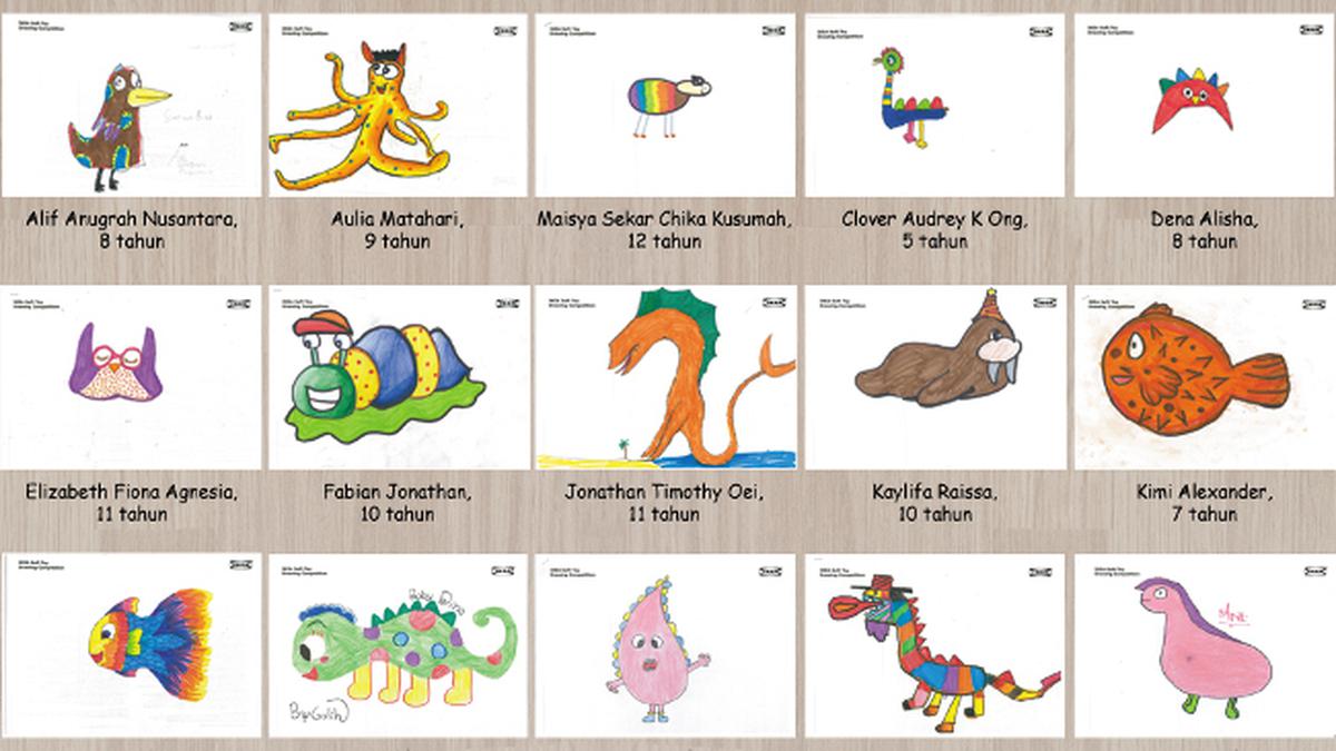 20 Karya Anak Indonesia di Soft Toys Drawing Competition Swedia