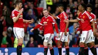 Manchester United memetik kemenangan 3-1 atas AFC Bournemouth dalam laga pekan ke-38 Premier League di Stadion Old Trafford, Rabu (18/5/2016) dini hari WIB. (Reuters/Andrew Yates)